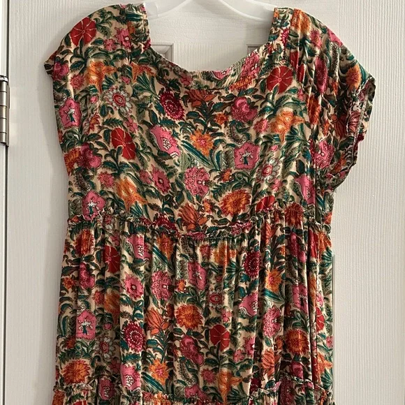 NATURAL LIFE Berkley Maxi Dress Pink Floral Women’s Small Casual Boho Flowy - Picture 5 of 8